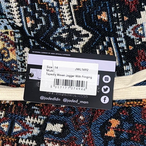 Tribal print fringed wide leg pants from Jaded London. Never worn and with tags - Picture 6 of 6